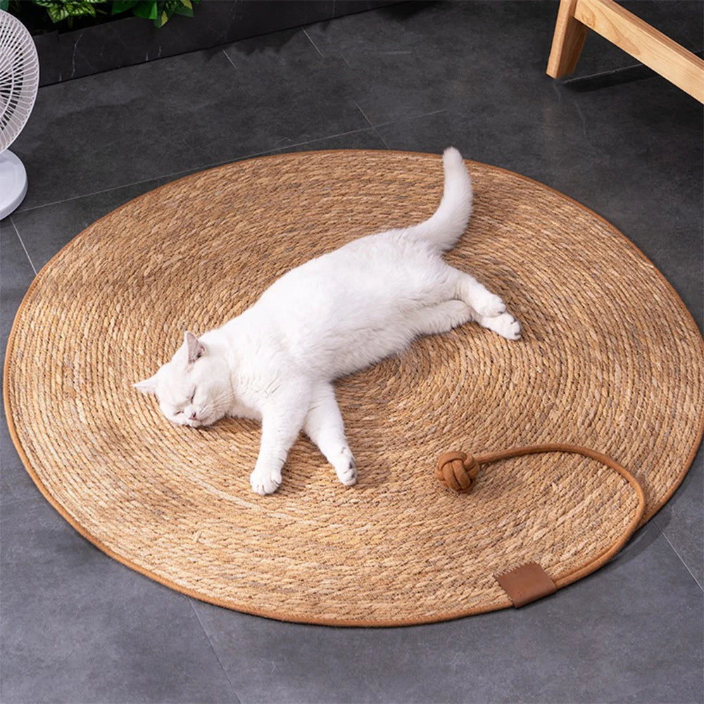 Rattan Cat Scratcher & Play Mat